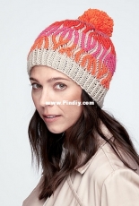 Brioche Cables Hat by Yarnspirations Design Studio-Free