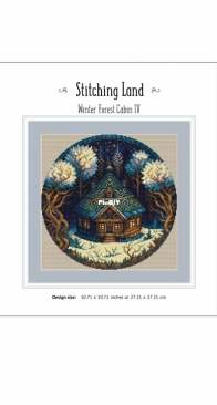 Stitching Land - Winter Forest Cabin IV  XSD + PCS