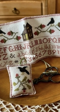 chessie and me Acorn & crows stitch house