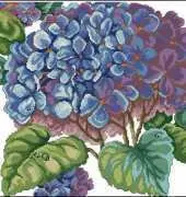 Hydrangea Pillow From Leisure Arts 4249 - Beautiful Cross Stitch Blooms by Barbara Baatz