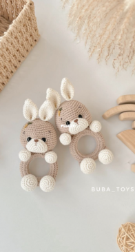 Buba toys - Volikova Liubov - Воликова Любовь - Rattle Bunny Boo - Погремушка Зайчонок Бу - Russian