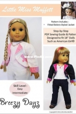 Little Miss Muffet - Breezy Dayz - Bolero Jacket for 18" Dolls - Free
