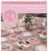 Les brodeuses parisiennes - LBP - Chemin de table - Cupcakes de Noel