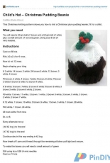 Childs Hat-Christmas Pudding Beanie by Shellie Wilson/Craftbits-Free