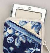 Janlynn 0023-0333 Blue and White Floral Eyeglass Case