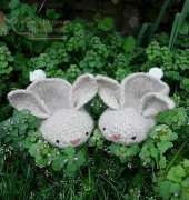 Hopsalots Bunny Slippers - Stephanie Dosen - Tiny Owl Knits