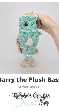 Affordable Cuteness - Theresas Crochet Shop - Theresa Grey / Kicher - Barry the Plush Bass