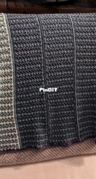 Mosaic Stripes Blanket by Funtastic Knits - Free
