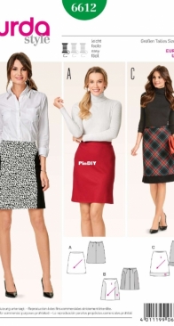 Burda Style - 6612 - Skirt - Size 34-46