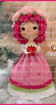 Adore Amigurumis - cmerycruz - Mery Cruz - Strawberry Shortcake Reversible Bouquet - Rosita Fresita Ramo Reversible - Spanish