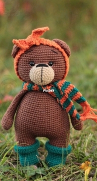 My Crochet Friends - Handmade Clubok - Daria Kalinina - Autumn Bear - Urso de Outono - Portuguese - Translated