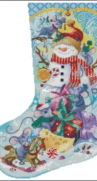 Mice Christmas Stocking by Victoria Pakhomova XSD