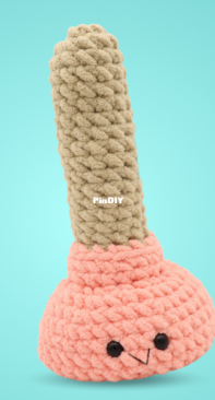 Stringy Ding Ding - Olive - Plunger Amigurumi - Free