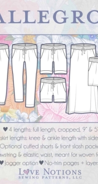 Love Notions - Allegro Bottoms - Sizes 0-32