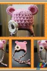 Emie Grace Creations - Miriah Gilbert - Mona and Othello Ear Flap Bear Hat