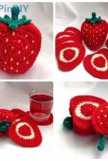 Hooked on Patterns - Ling Ryan - Strawberry Coaster Set