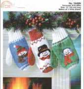 Mary Maxim - 2449N - Snowman Knit Mitts