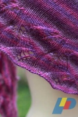 Aroha Knits-Lovely Leaves Shawl by Francoise Danoy-Free
