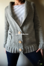 Hedwig Cardigan by Andrea Yetman- Biscotte Yarns - Free