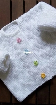 Little Flower Garter Stitch Cardigan - Audrey Wilson at The Design Studio