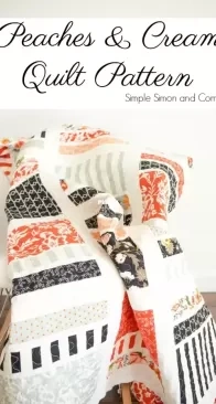 Simple Simon and Company - Elizabeth Evans - Peaches and Cream Quilt Pattern - Large Throw/Lap Size