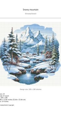 Shinestar Xstitch - Snowy Mountain XSD