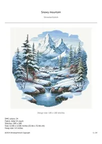Shinestar Xstitch - Snowy Mountain XSD