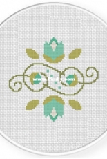 Daily Cross Stitch - Turquoise Flower