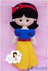 Mimos da Chris  Molde Branca de Neve / Snow White Felt Pattern - - Portuguese