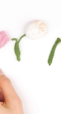 Crochet Toys Basket - Olga Lukoshkina - Ольга Лукошкина - Брошь Тюльпан - Russian