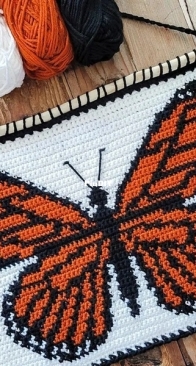 Monarch Butterfly Tapestry - Earth, Hand & Fiber