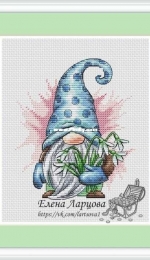 Dwarf with Snowdrops without ears by Elena Lartsova XSD