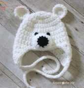 Repeat Crafter Me - Crochet Polar Bear Hat by Sarah Zimmerman
