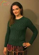 Argyle Cable Pullover by Adrienne Larsen