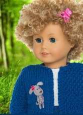 Lelle Moda-Blue Berry Cardigan for 18"inch AMD by Irene Aksilenko