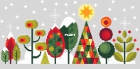 Vivienne Powers - Forest Trees Christmas on White