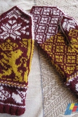 Shield of Norway Mittens by Cynthia Atley Peterson - English, Norwegian