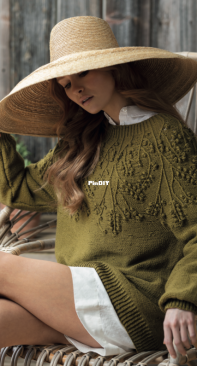 Novita - Sisko Sakpakivi - Kasvukausi Growing season sweater - English - Free