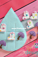 E and Me Designs - ITH Raindrop Tic Tac Toe Game