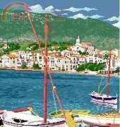 Punto de cruz Paisajes de mi tierra_Cataluna pat
