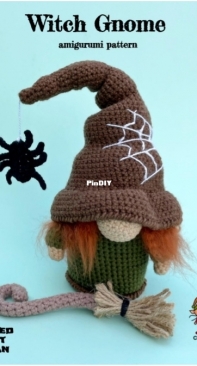 Tiknik crochet toys - Lilit Nikoyan - Witch Gnome