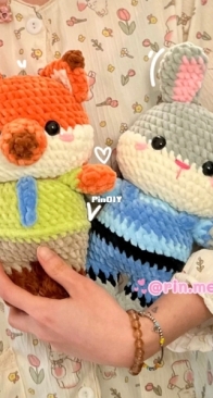 RIN Crochet - rin.meow21 - 4in1 Bundle Nick fox and Judy bunny, daily outfit, groom and wedding dress, zootopia
