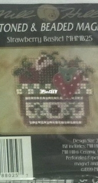 Mill Hill Buttoned & Beaded Magnets MHMB25 Strawberry Basket