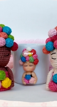 Vocininha Amigurumi - Karolina Alvarenga - Tangled woman - Mulher Enovelada - Portuguese