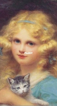 Golden Kite GK 956 - Young Girl Holding a Kitten XSD