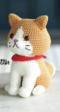Piki Craft - Pikicraftvn - Kien Pham - Lemon the Golden Cat Yellow & White Color