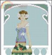 Art Nouveau Winter Mucha Lady by Maria Diaz from Cross Stitch Gold 25 XSD