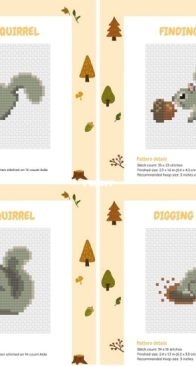 La Selva Design - Squirrels Bundle -  Digging Squirrel, Finding Acorns, Happy Squirrel, Sleeping Squirrel PCS + XSD