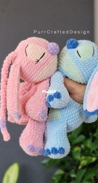 Purr Crafted Design - Somi - Crochet Lovey Stitch and Angel