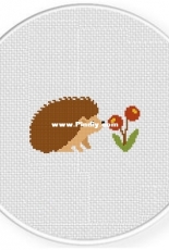 Daily Cross Stitch - Cute Autumn Hedgehog
